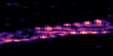 Syllable 1 spectrogram, 6–10 kHz